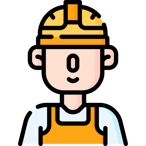 Builder working contractor building trade icon Builder working contractor building trade icon