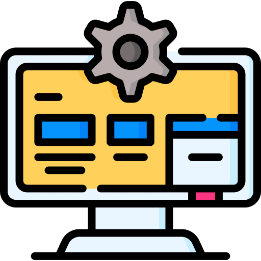 Computer edit computer gear icon Computer edit computer gear icon