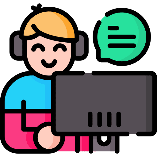 Customer service agent speech bubble customer service agent technical support icon