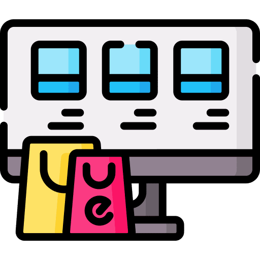 Ecommerce shop page content icon