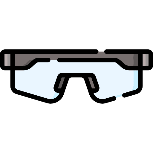 Safety glasses safety construction and tools driver icon Safety glasses safety construction and tools driver icon