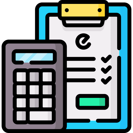Budget calculator currency shopping icon Budget calculator currency shopping icon