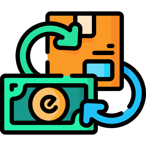 Cash payment delivery box shopping online shop icon Cash payment delivery box shopping online shop icon