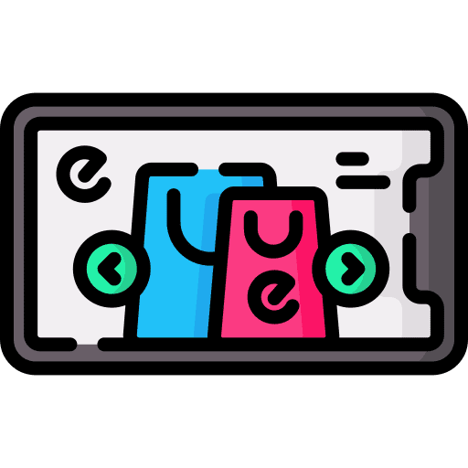Ecommerce product online shopping website icon Ecommerce product online shopping website icon