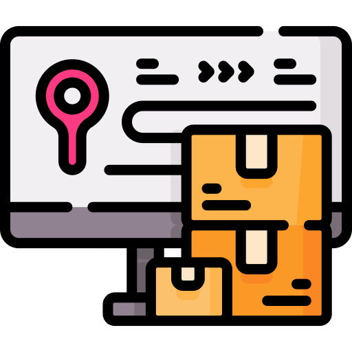 Shipment online shopping placeholder computer icon Shipment online shopping placeholder computer icon
