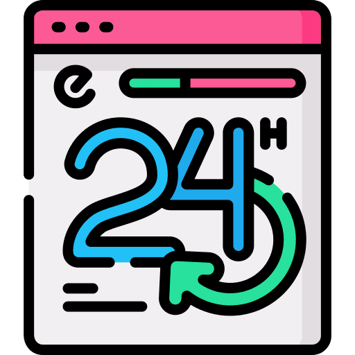 24 hours ecommerce commerce online shop icon 24 hours ecommerce commerce online shop icon