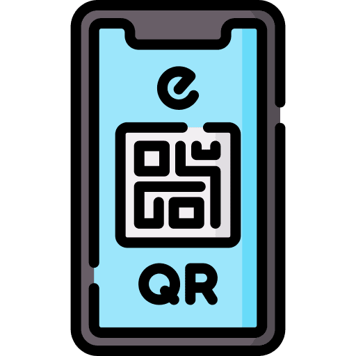 Qr code electronics shopping smartphone icon Qr code electronics shopping smartphone icon