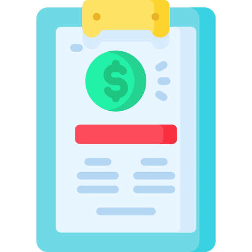 Clipboard business and finance finances costs icon Clipboard business and finance finances costs icon