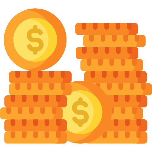 Coins money stack business and finance icon Coins money stack business and finance icon