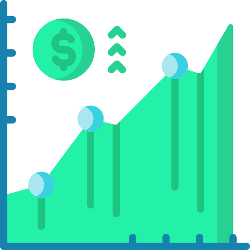 Diagram stats statistics business and finance icon