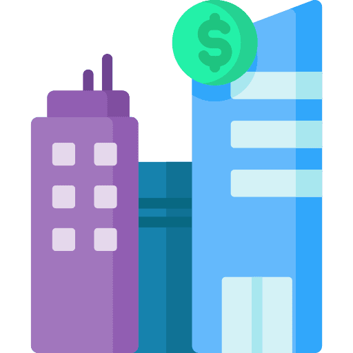 Office building money office building icon