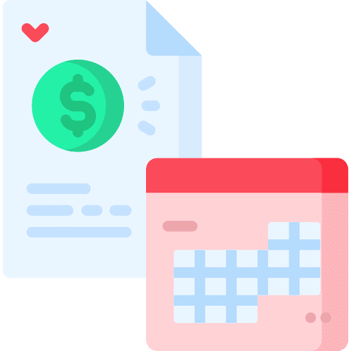 Calendar document dollar calendar icon Calendar document dollar calendar icon