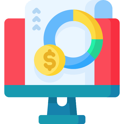 Diagram money document pie chart icon Diagram money document pie chart icon