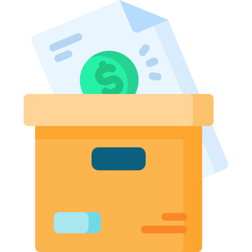 Document box file finances icon Document box file finances icon