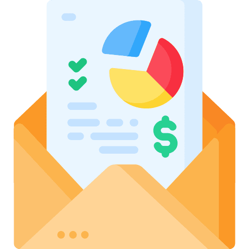 Pie chart business and finance mail communications icon Pie chart business and finance mail communications icon