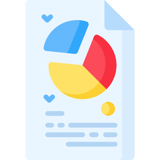 Pie chart result report analysis icon Pie chart result report analysis icon