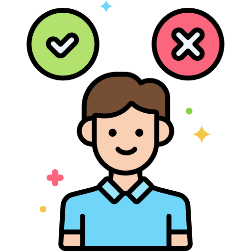Decision making man decision making manager icon