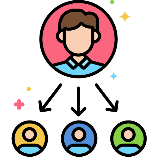 Delegate employee work delegate icon