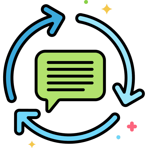 Feedback update speech bubble refresh icon