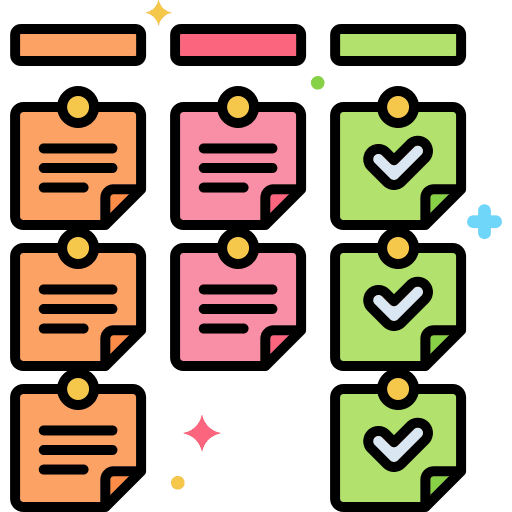Kanban management organization agile icon