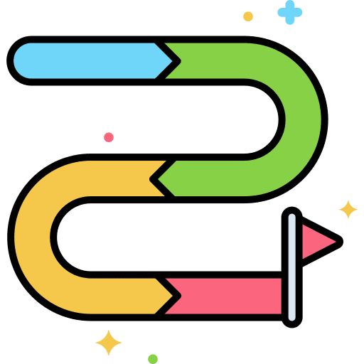 Roadmap itinerary mission response icon