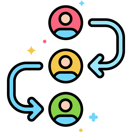 Dependencies arrows teamwork dependencies icon