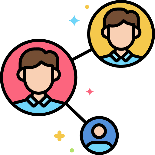 Interaction graph digital interactive icon