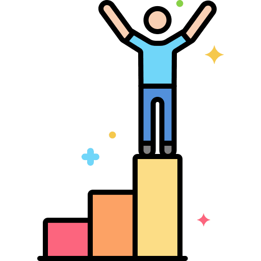 Successful growth humanpictos people icon