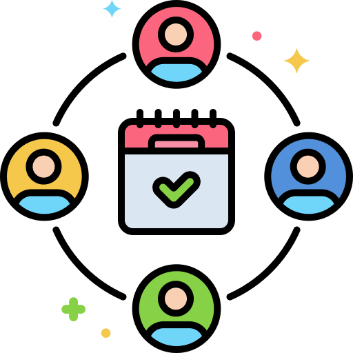 Daily tasks team partner business and finance icon