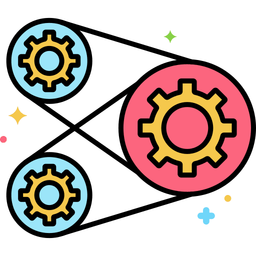 Lean lean gear agile icon