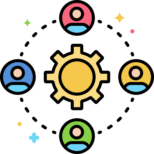 Team members person network icon