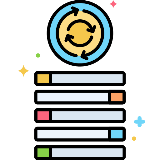 Agile development business and finance business icon