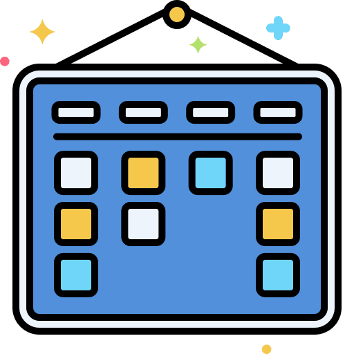 Scrum team sticky notes scrum icon