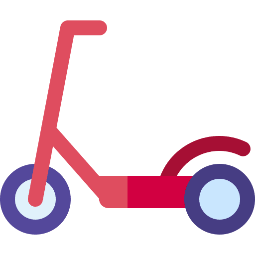 Kick scooter mobility toy children icon