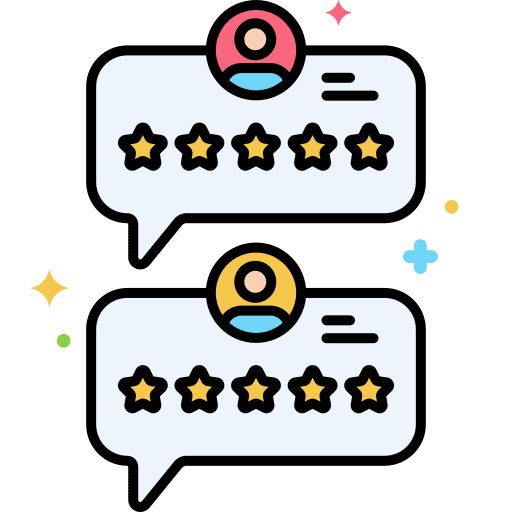 Review rating feedback star icon