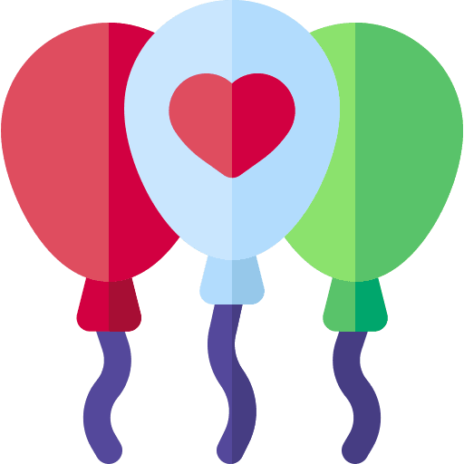 Balloon celebration valentines day party icon Balloon celebration valentines day party icon