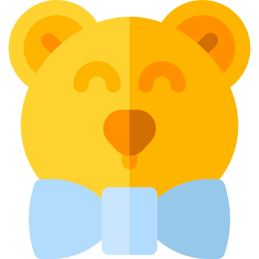 Teddy bear bow child children icon Teddy bear bow child children icon
