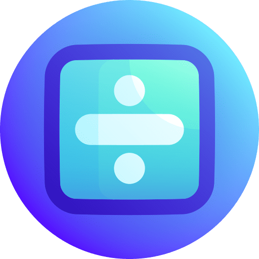 Division education maths calculator icon Division education maths calculator icon