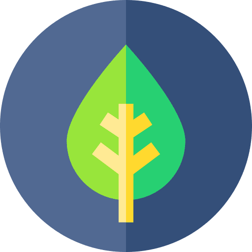 Biology biology leaf circle icon