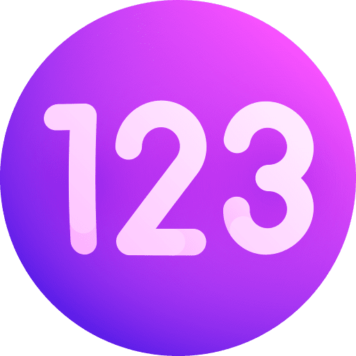 Numbers 123 education maths icon Numbers 123 education maths icon