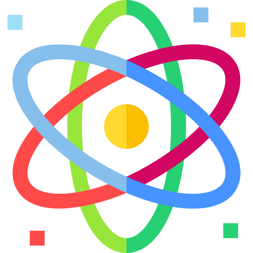 Atom science nuclear education icon Atom science nuclear education icon