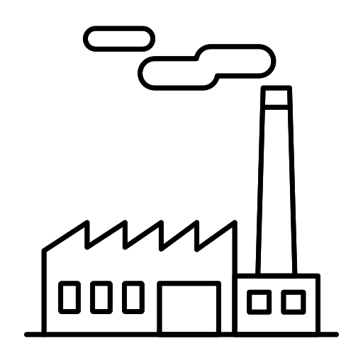 Factory company industry building icon