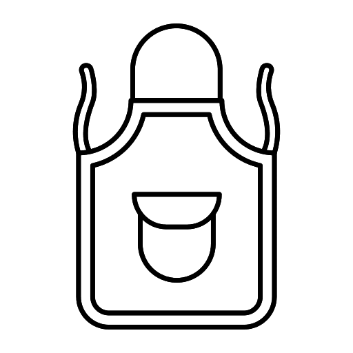 Apron chef cloth security icon