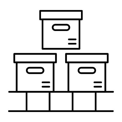 Cardboard shipping and delivery packages box icon