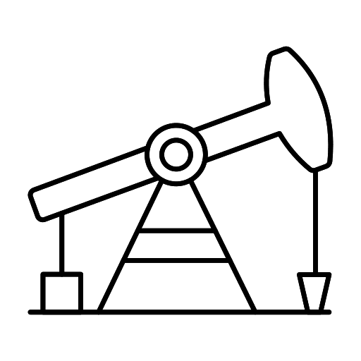 Oil pump industry petroleum pumpjack icon