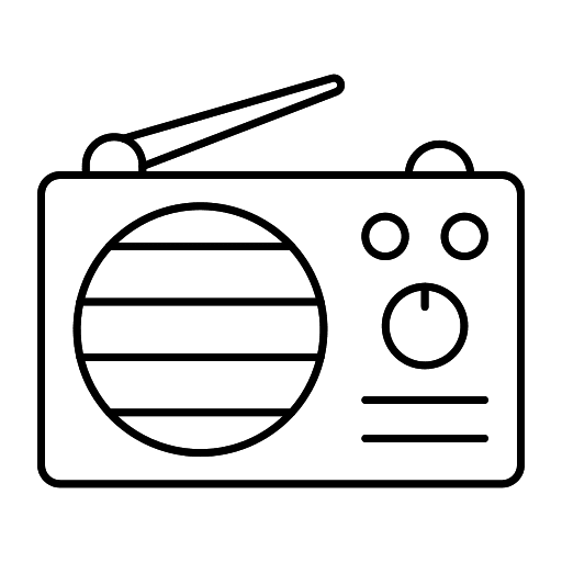 Radio communications transistor news icon