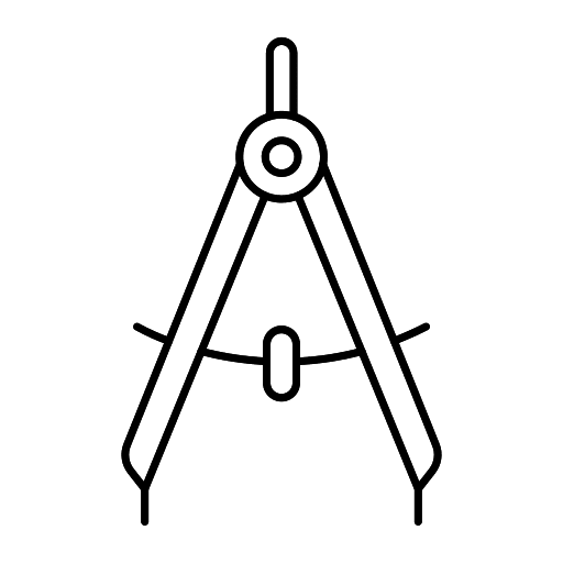 Compass draw education geometry icon