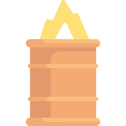 Barrel warming homeless container icon Barrel warming homeless container icon