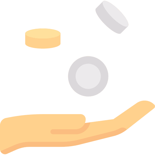 Donation charity hand donation icon