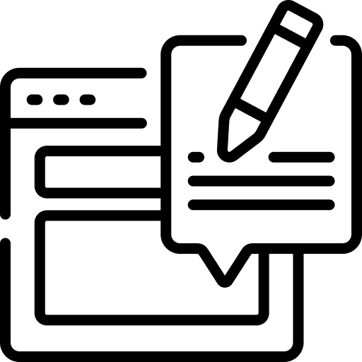 Blogger content website journalist icon